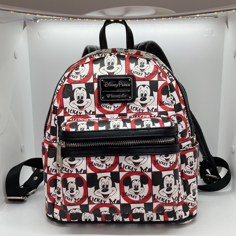Loungefly Disney Parks Mickey Mouse Club Mini Backpack.